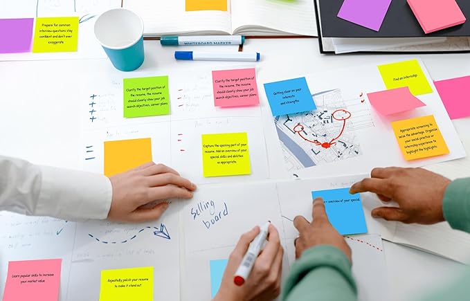 (36 Pack) Sticky Notes 3x3 in Post, 9 Bright Colors Self-Stick Note Pads it, Strong Adhesive, Easy to Post for Home, Office, Notebook