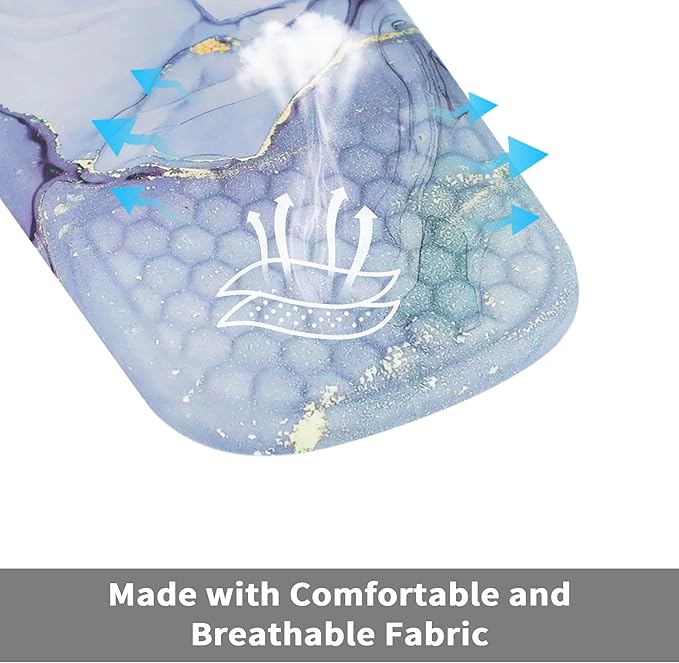 Ergonomic Mouse Pad with Wrist Support, Comfortable Memory Foam Mousepad with Massage Design and Non-Slip PU Base, Wrist Rest Mouse Pad for Office and Home, 12x8 Inch