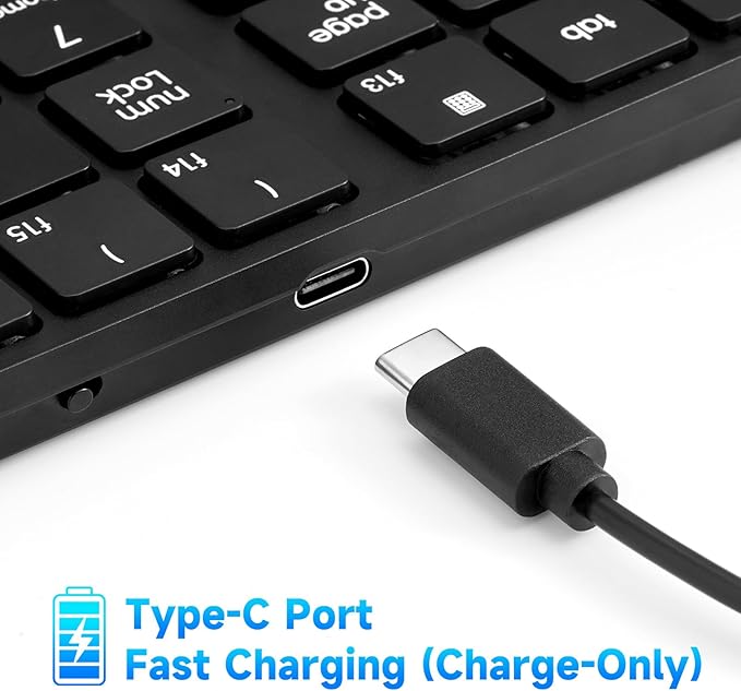 havit Wireless Number Pad for Laptop, Fully Compatible with Mac OS, iPad, Windows, and Android Devices – 2.4G Rechargeable 34-Key Numeric Keypad