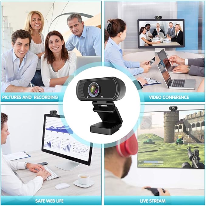 GoHZQ Pro 1080p USB Camera for Switch 2/ PC, 110° Wide Angle Webcam, Plug & Play for PC/Mac/Laptop/Monitor, Streaming Webcam for Zoom/Skype/Teams/YouTube/OBS