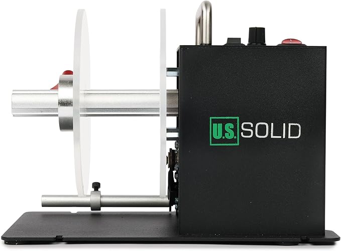 U.S. Solid Automatic Label Rewinder Machine, 1"/1.5" Core Holder, Max Label Width 3.15", Bidirectional Rewinding