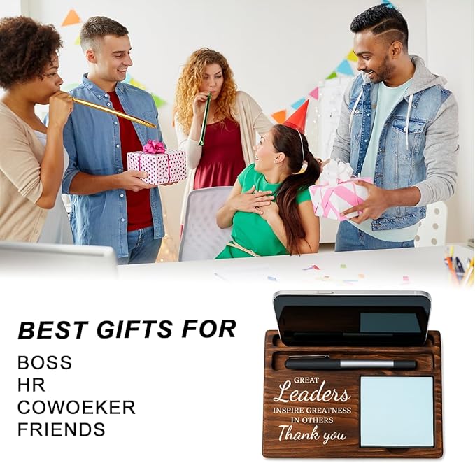 Leader Bosses Day Gifts for Women Men Manager Sticky Note Holder Funny Office Decor for Women National Boss Day Decorations Gifts for Leader Supervisor Office Desk Decor A02