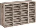 HOOBRO Wooden Literature Organizer, 36-Slot Mail Sorters, Removable Classroom Mailbox, Student Mailboxes for Classroom, Paper Storage Organizer, for Home, Office, Study, Classroom, Greige BG36WF01