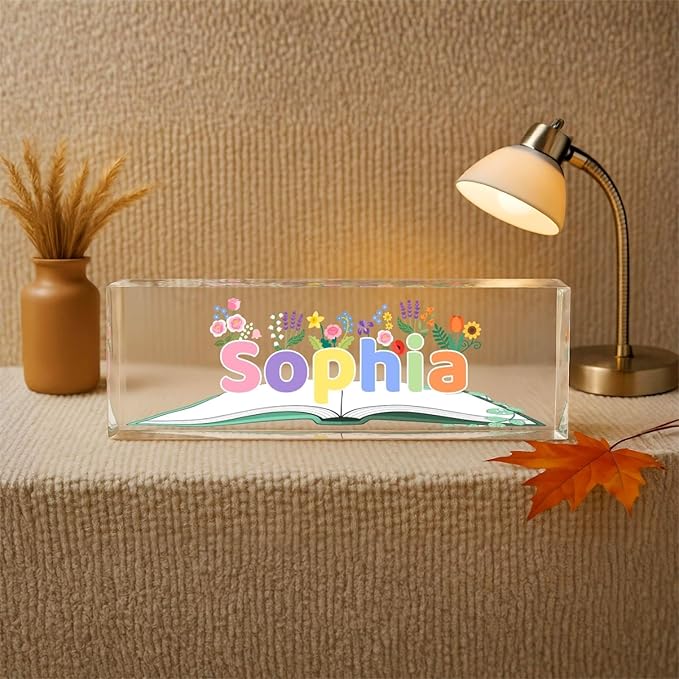 Custom Desk Name Plate, Teacher Name Plate for Desk, Office Decor for Women, Coworkers, Employee (S10)