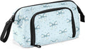 Blue Ribbon Bow Pencil Case Pouch Big Capacity Pencil Bag Box Organizer Pen Case with Handle Stationery Organizer for Kids Boys Girls College