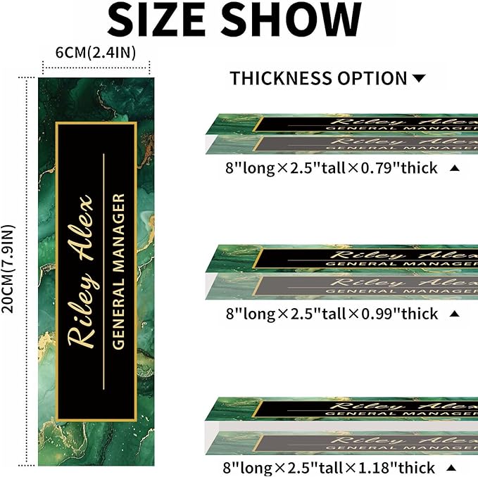 Desk Name Plate Personalized, Office Decor Cute Desk Accessories for Employee Appreciation Gifts Office Gifts for Boss, Teacher (S5)