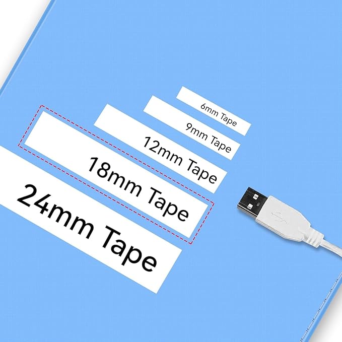 18mm 0.7 Laminated White Tape TZe-241 Compatible with Brother P Touch Label Maker PTD410 PT-D400 D610BT PT-D600 PT-2700 PT-1880, TZe Tz Tape 3/4 Inch, Black on White, 20 Pack