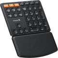 ProtoArc Wireless Number Pad, EK04 N Ergonomic Numeric Keypad with Wrist Rest, Bluetooth and USB, Rechargeable, for Windows PC/Laptop, Mac OS