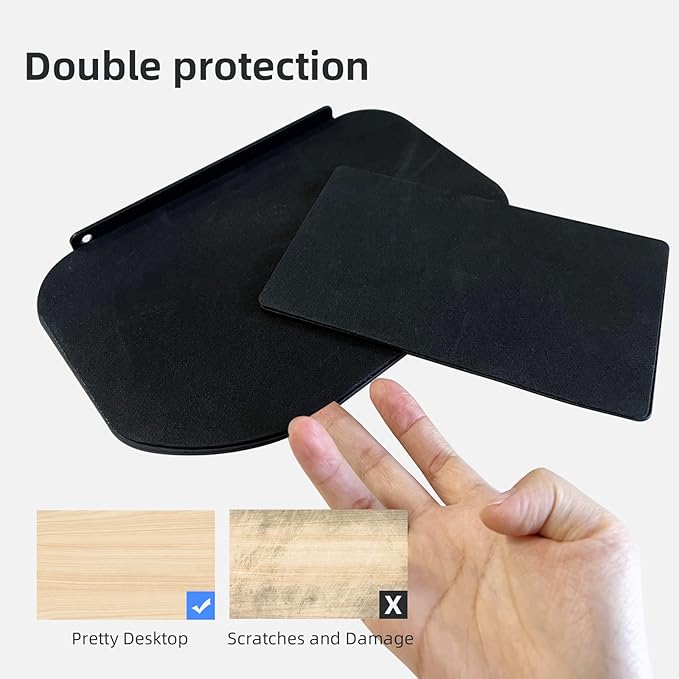 Steel Bracket Plate Reinforcement for Glass Desk, Fits Most Monitor Stand Grommet C Clamp Installation Hole Reinforcement