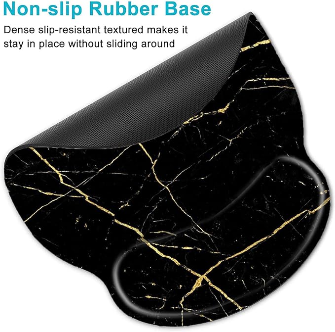 Keyboard Wrist Rest and Mouse Pad, Ergonomic Memory Foam Mouse Pad Wrist Support, Non-Slip & Pain Relief Mouse Pad and Keyboard Wrist Support, Comfortable Mousepad with Wrist Rest for Game, Office