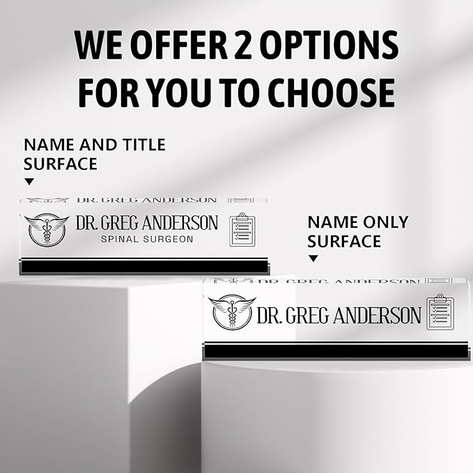 Desk Name Plate Personalized, Doctor Name Plate for Desk, The Office Gifts Employee Appreciation Gifts for Doctor and Nurse, Office Desk Decor for Women and Men