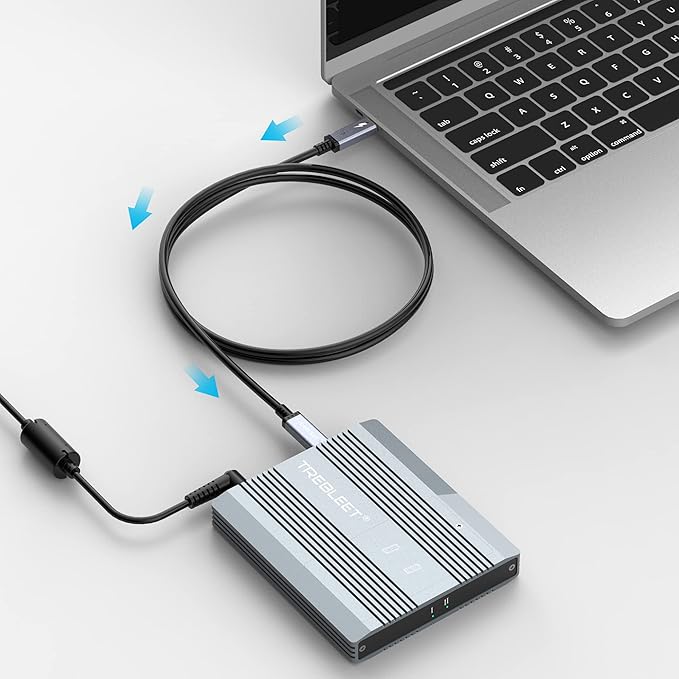 TREBLEET 40Gbps USB4 Cable Compatible with Thunderbolt 3, Thunderbolt 4, 6.6ft (2m), 100W, 5K@60Hz, Compatible with Thunderbolt 3 (USB C) Hub, Adapter, eGpu, 20V/5A