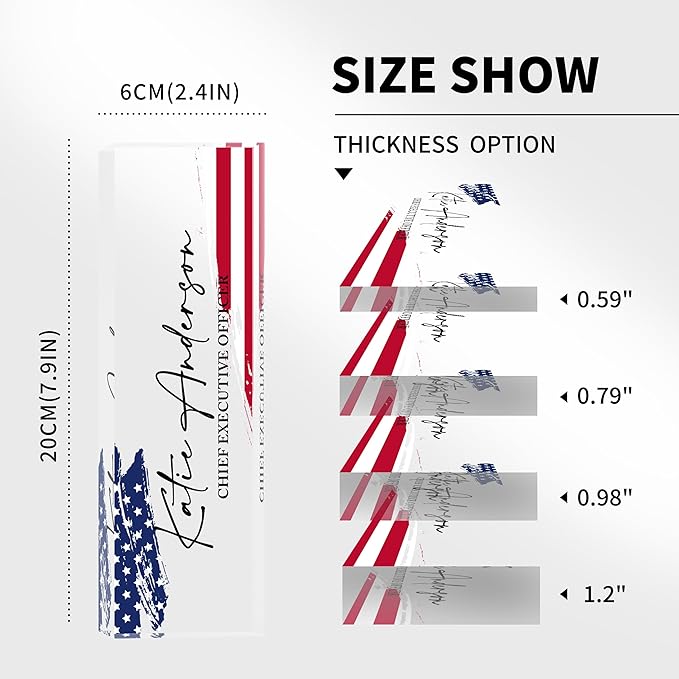 Name Plate for Desk-Personalized Name Plates for Desk-Name Plate Personalized for Office-Gifts for Teacher Boss Employee Appreciation Office Desk Decor (US Flag 5)