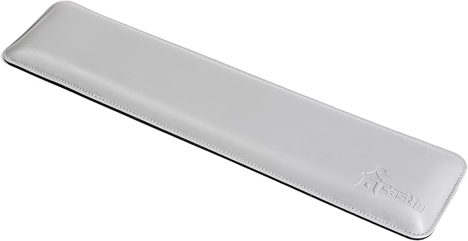 Bailey Full Size by Castle - Leather Ergonomic Computer Wrist Rest Pad for Keyboards with Around 104 Keys - Firm Keyboard Wrist Support for Typists, Gaming, and Heavy Office Use (Stone, Full Size)