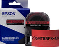 Epson LABELWORKS 236MTBRPX-4.9 Genuine Magnetic Tape Cartridge - Black on Red Magnet Label Maker Tape - 1.5" (36MM) Wide, 4.9 ft, Red