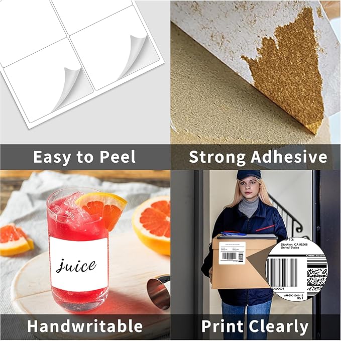 200 Sheets 【1200 Labels】 FBA Box Labels, 3-1/3" x 4" Shipping Address Labels for Laser & Inkjet Printers, Product Labels, 6 per Page Printable Mailing Label, Matte