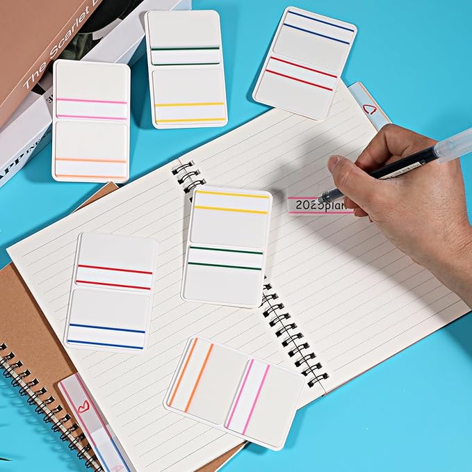 Sticky Index Tabs, 2 x 1.57 Inch Self Adhesive Writable and Repositionable Page Markers Colored File Folder Labels for Binder, Books, File Folders and Notebook (240 Pieces)