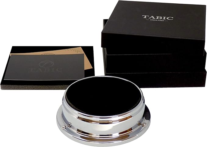 Handmade Prestige Roman Clock in Chrome Mounted on an English Oak Mantel/Display Mount, 21.5cm x 7.5cm