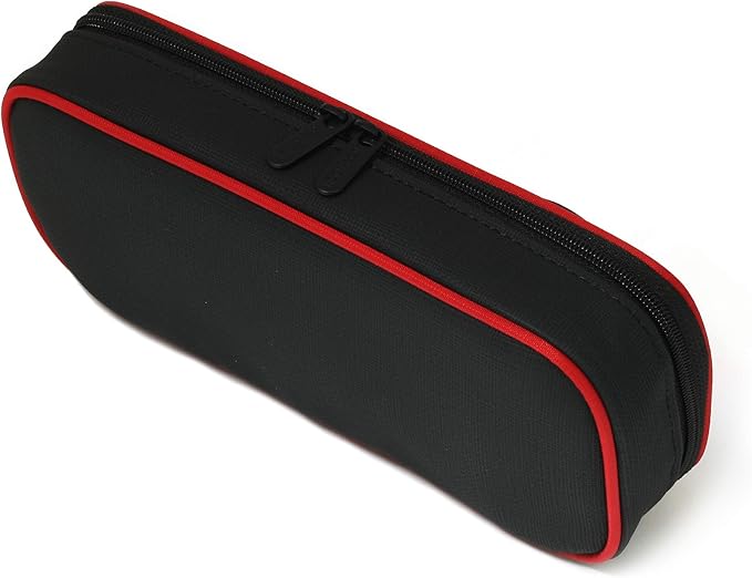 LOONLOON 660 Rainey Pencil Case (Black) – Large Capacity Multi-Compartment Design with Divider Panel for School College and Office