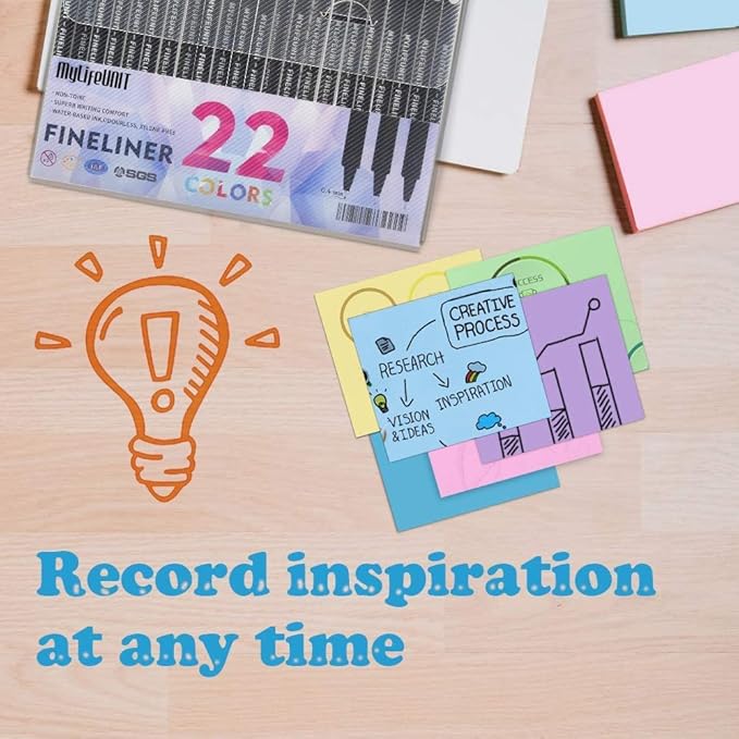 MyLifeUNIT Sticky Notes 3x3, Bulk Pack 108 Note Pads 10800 Sheets for Daily Reminder, Self-Stick Notes with 6 Assorted Colors for Office Home Notebook Supplies