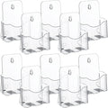Chinco 10 Pack Acrylic Brochure Holders Bulk 6x8 Inch Commercial Menu Stands, Wall Mountable Display for Restaurants, Wedding, Literature, Pamphlets, Flyers and Trifold Documents