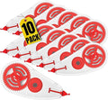 1InTheOffice Correction Tape, Tape Roller, White, 0.2" x 315", 10/Pack