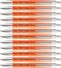 AGOWOO Personalized Pens with Custom Name Text Logo Bulk 100/200/300/500 Pcs Optional for Business Church Customized Ballpoint Pen (Orange)