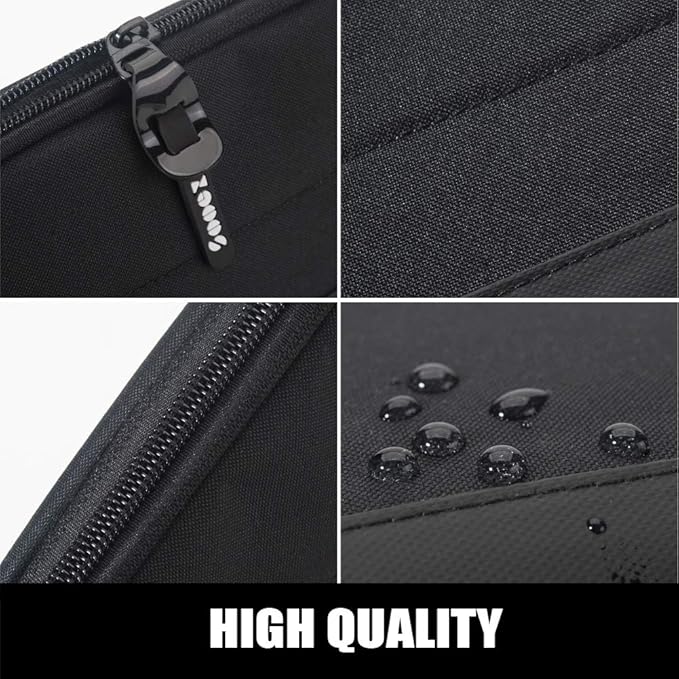 Sooez Wide-Opening Pencil Pen Case, Lightweight & Spacious Pencil Pouch Zipper Stationery Bag, Aesthetic Supply with Triangular Design for Adults, Black