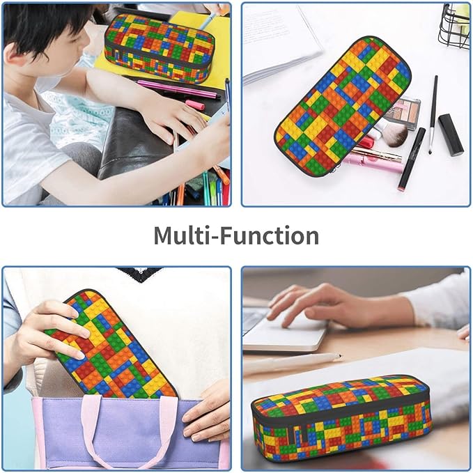 Brick Pencil Case Pencil Pouch Large Capacity Pen Bag School Office Organizer Stationery Storage Box For Girls Boys Teen Kids