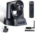 TONGVEO 5.8GHz Wireless Conference Room Webcam, Church Live Streaming 3X USB 1080P 60fps PTZ Camera for Worship Services Online Conference, Works with Zoom, OBS Easy to Set Up