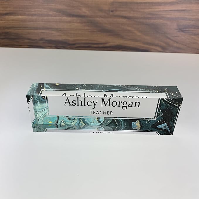 Personalized Desk Name Plate, Custom Acrylic Name Plate, Gift for Her, Dad, Boss, Office Decor, Custom Sign, Unique Accessories