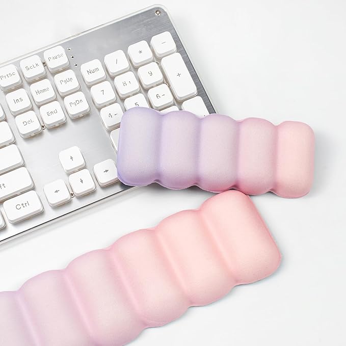 Keyboard and Mouse Wrist Rest Set - Ergonomic Cute Wrist Rest for Keyboard, Wrist Support for Mouse, Soft Memory Foam Wrist Support for Laptop, Mac, Office, Work, Gaming
