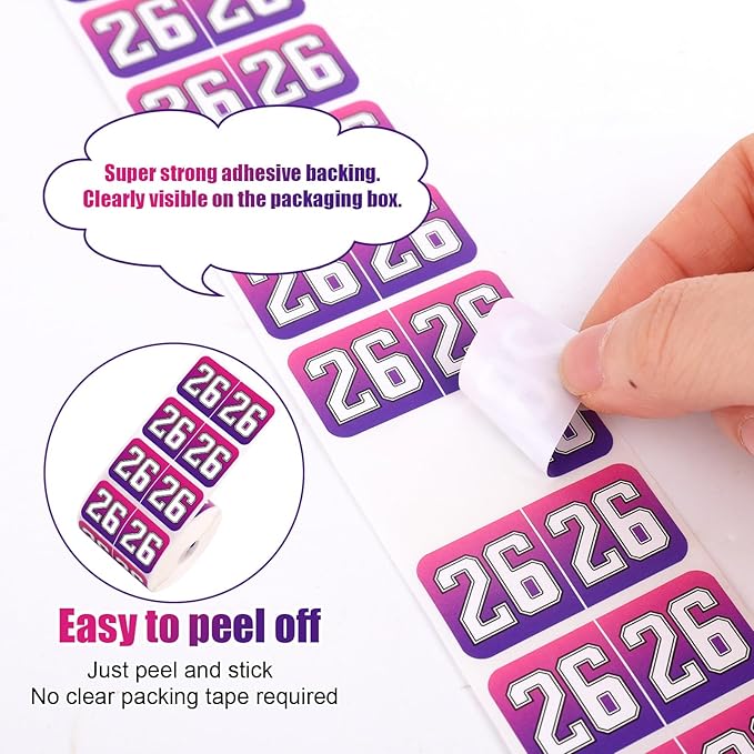 1000pcs 2026 Year Stickers, 3/4x1-1/2 Inch 26 Year Colored Self-Adhesive Stickers File Folder Labels Decals for Tab File Folders Office Supplies (Rose Red and Gradient)
