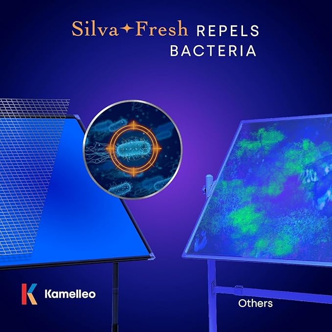 Rolling Dry Erase Board 60 x 46 - Large Portable Magnetic Whiteboard with Stand - Double Sided Easel Style Whiteboard with Wheels - Mobile Standing White Board for Office, Classroom & Home