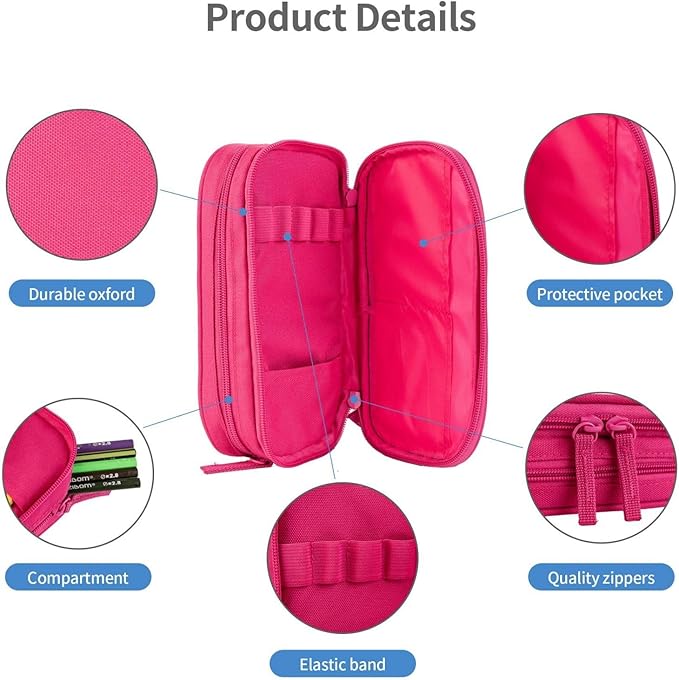 Custom Pencil Case Personalized Add Photo Text Pen Bag Large Capacity Zipper Pencil Box for Office Travel Graduation Gifts