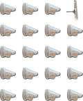 Cheer Megaphone Push Pins - Silver Cheerleading Megaphone Pins for Cork Boards, Maps, or Lapel Use - Designed in USA - Set of 20
