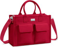 TOPDesign Heavy-Duty Canvas Tote Bag for Women, Adjustable Crossbody/Shoulder Handbag with 9 Pockets, Everything Tote