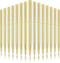 Zonon 15 Pieces Gold Metal Slim Ballpoint Pens Bulk Retractable Metallic Black Ink 1 mm Medium Point Smooth Writing Pens for Wedding Business Office Supplies Students Teachers Men Women Present