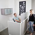 OBEX Acrylic Mounted Small Brackets Quality Desk Privacy Panel & Divider for Your Office Cubicle-Increase Separation & Improve Productivity, 24" x 72", Frosted