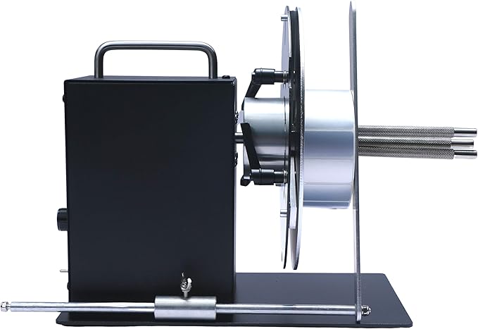 U.S. Solid Automatic Label Rewinder Machine, Label Rewinding Machine for Label Printers, Adjustable Core Holder 1"–4", Max Label Width 4.7", Roll Diameter 8.7"