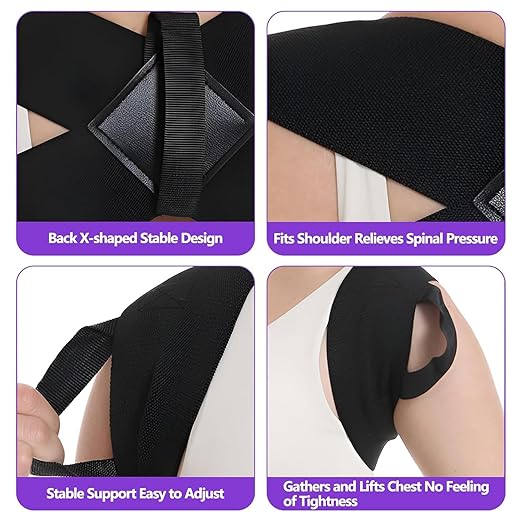 Posture Corrector for Women and Men, Adjustable Back Brace Support for Scoliosis, Hunchback Correction, Upper Spine & Shoulder Pain Relief (Small)