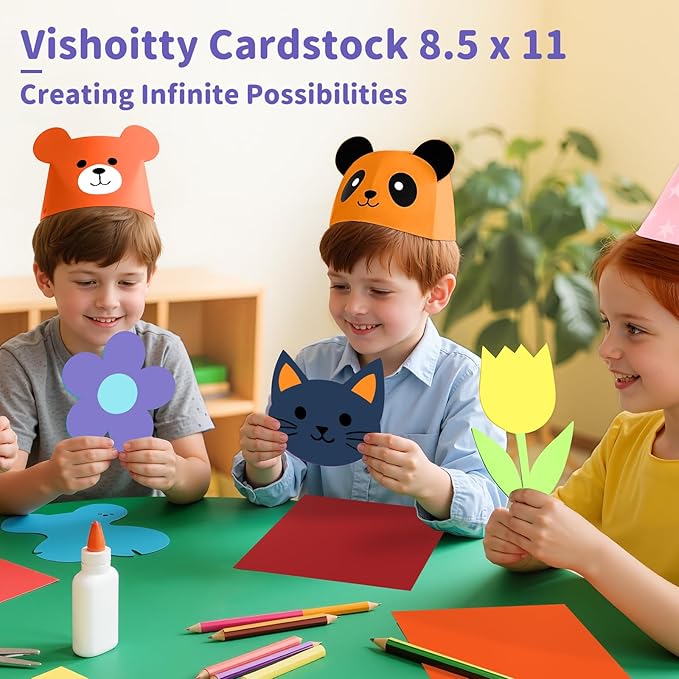 120 Sheets Colored Cardstock 8.5" X 11", 12 Assorted Colors Construction Paper 200 GSM Card Stock Printer Paper 8.5 x11 for Scrapbook, Cricut, Card Making, DIY Crafts, School Supplies,Party Decoration