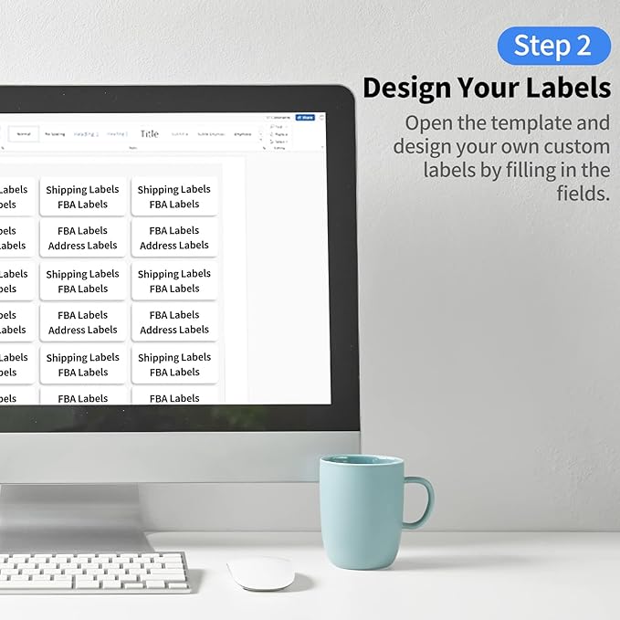 NefLaca 1" x2-5/8 Shipping Address Labels, Blank Mailing Labels, 30-UP White Self-Adhesive Name Tag Stickers for Inkjet and Laser Printer [100 Sheet 3000 Labels]