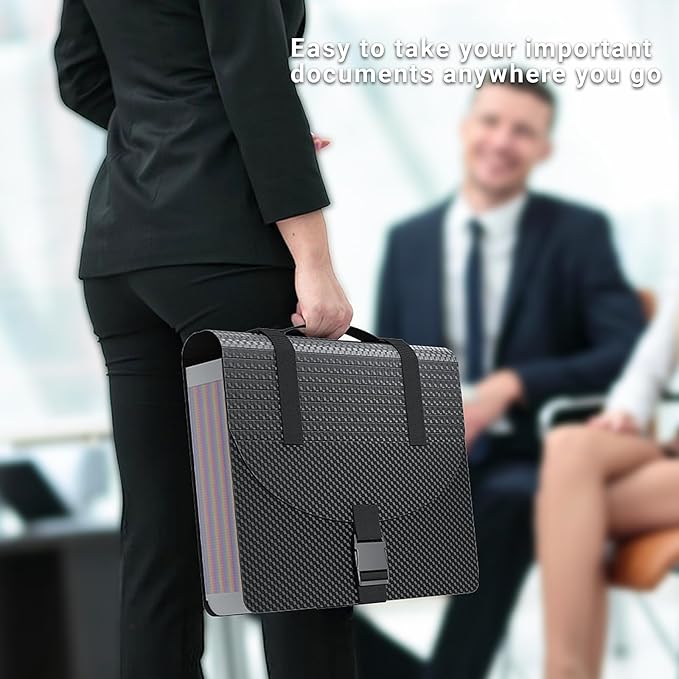 File Organizers with Handle,Portable Expanding File Folder,25 Pockets Accordion File Organizer for Receipt,Bill, A4/Letter Size Paper,Documents,a-z Tabs Include in Filing Folders Diamond