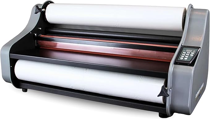 Dry Lam CL-27DX Deluxe Thermal Laminator, 27" Wide Format Laminating Machine with LED Display, Heated Rollers, Variable Speed and Temperature Controller - Element Series