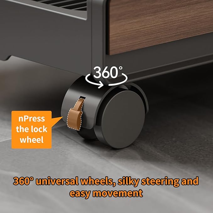 PC Case Stand - Adjustable Portable Shelf | Adjustable Computer Tower Stand with Brake Wheels, Portable Under-Desk Shelf for Laptops, Printers, Monitors, Game Setups, Office, and Floor Storage