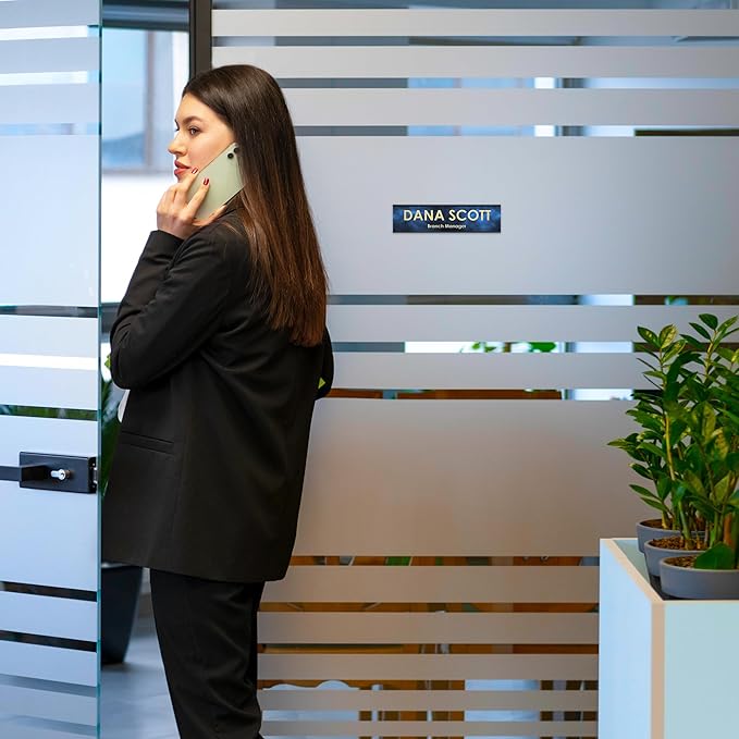 My Sign Center Custom Desk/Wall Name Plate - Personalized, Laser Engraved, 2" x 8", 18 Color Options, Made in USA