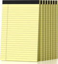 8 Pack Note Pads 5 x 8 Inch, Yellow Narrow Ruled Small Legal Pads, Perforated Notepad 5 x 8 Lined Writing Pads, College Lined Legal Notepads for To-do Lists, Daily Note-taking, School and Office