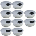 10 Pcs Desk Grommet 2-1/16" / 53 mm, Desk Cord Hole Cover, Cable Grommet ABS Plastic, Desk Hole Grommet for Home & Office Pc, Detachable Cable Cord Organizer-Silver Sand