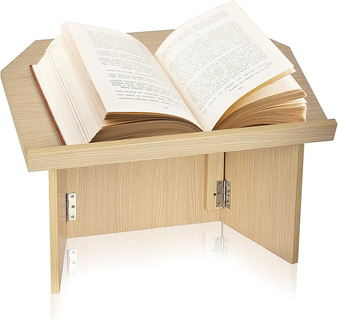 AdirOffice Tabletop Podium, Folding Podium Ideal as a Tabletop Lectern, Beige